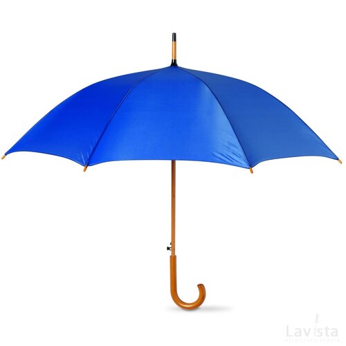 Paraplu met houten handvat Cumuli blauw