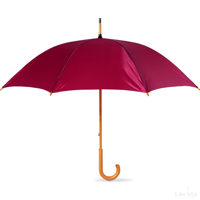 Paraplu met houten handvat Cala bordeaux