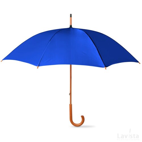 Paraplu met houten handvat Cala blauw
