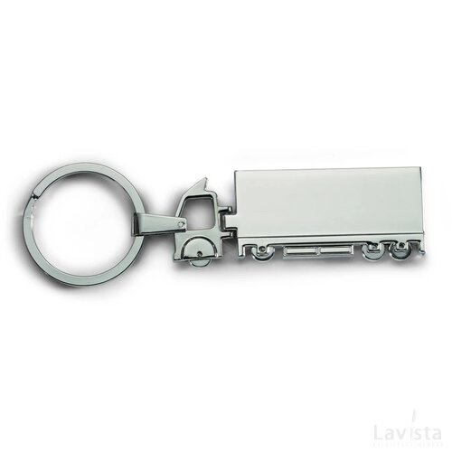 Metalen sleutelhanger Trucky zilver