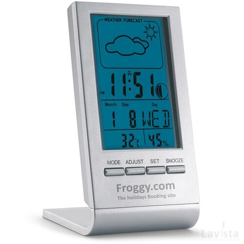 Weerstation met lcd display Sky zilver