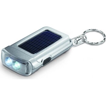 Sleutelhanger met zaklamp Ringal mat zilver
