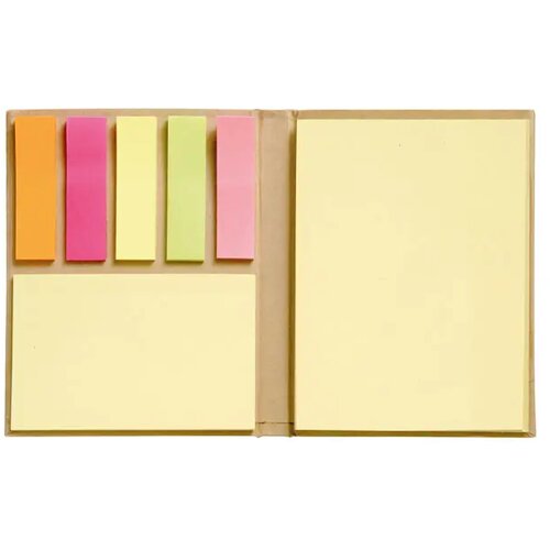 Gerecycled memoboekje met sticky notes Beige