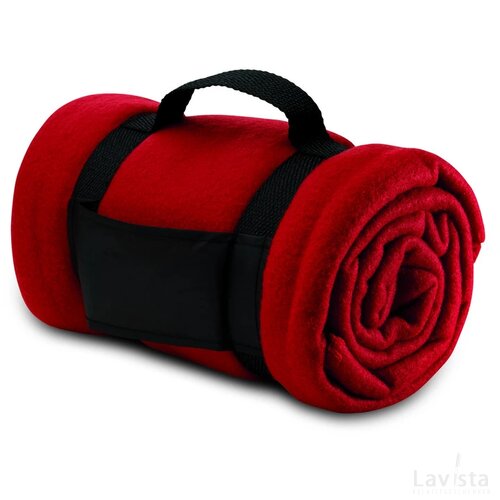 Fleece deken Stavenger rood