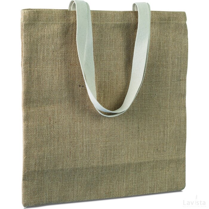 Jute boodschappentas Juhu beige