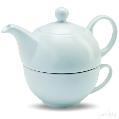 Theepot met kopje Tea time wit