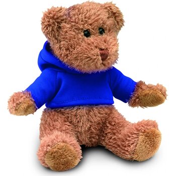 Teddybeer met sweatshirt Johnny blauw
