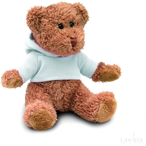 Teddybeer met sweatshirt Johnny wit