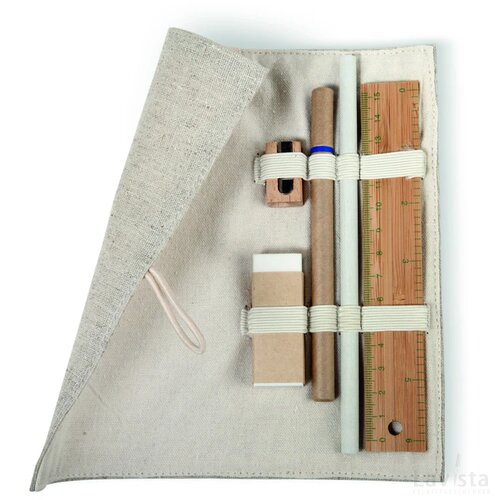 Bureauset van jute en katoen Ecoset beige