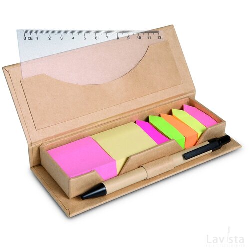 Memoset van karton Stibox beige