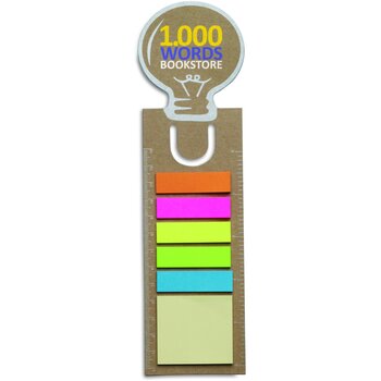 Boekenlegger met memoblaadjes Beige