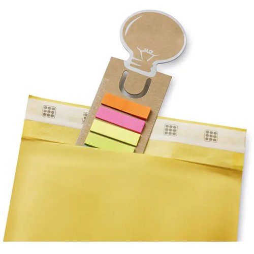 Boekenlegger met memoblaadjes Beige