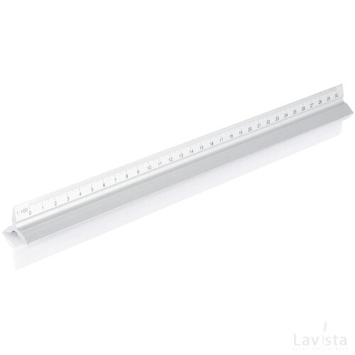 Aluminium driehoeks liniaal zilver