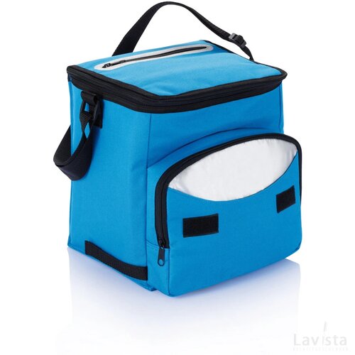 Opvouwbare koeltas blauw, zilver