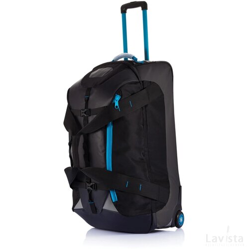 Grote adventure trolley blauw, zwart