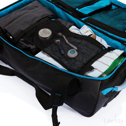Grote adventure trolley blauw, zwart
