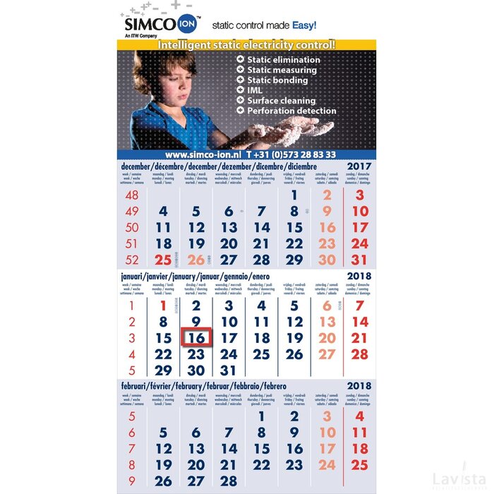 Jaarkalender | 3-maands kalender Budget