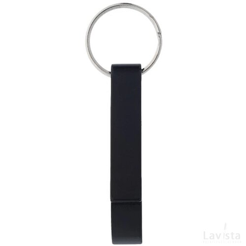 Sleutelhanger met fles- en blikopener Zwart