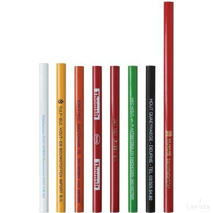 Bruynzeel 24 cm Timmermanspotlood rood