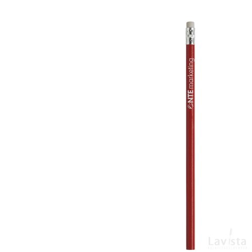 Ongeslepen potlood met gum Rood