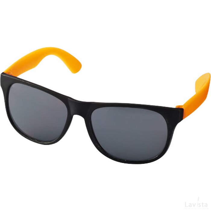 Retro zonnebril Neon Orange,Zwart Neonoranje, Zwart