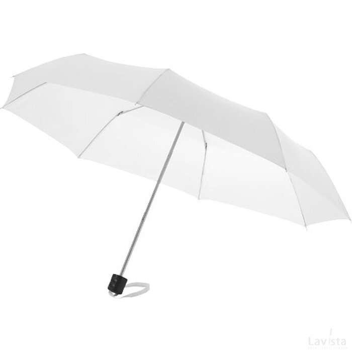 Ida 21.5'' 3 sectie paraplu Wit