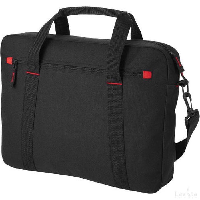 Vancouver 15.4'' laptop tas Zwart Zwart, Rood Zwart/Rood