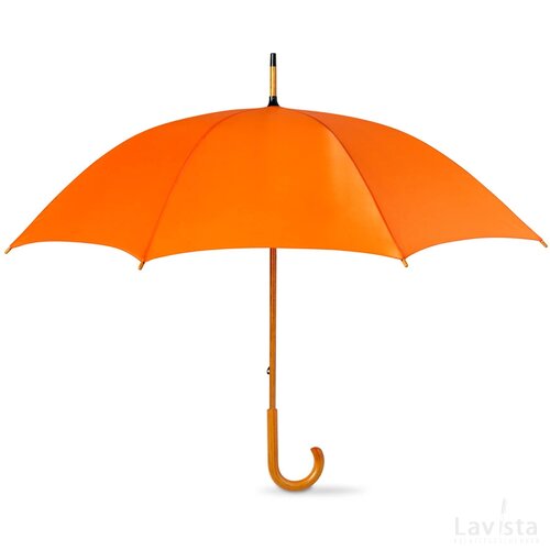 Paraplu met houten handvat Cala oranje
