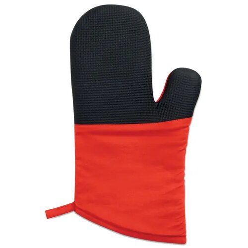 Katoenen ovenwant met rubber Rood
