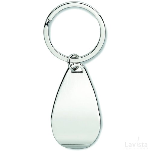 Sleutelhanger met opener Handy glanzend zilver
