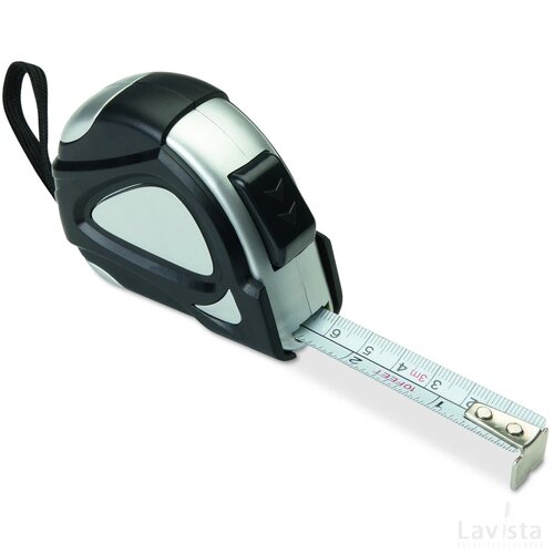ABS rolmaat van 3 meter Zwart