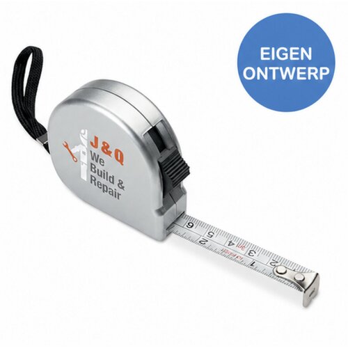 Kleine rolmaat 2m Zilver