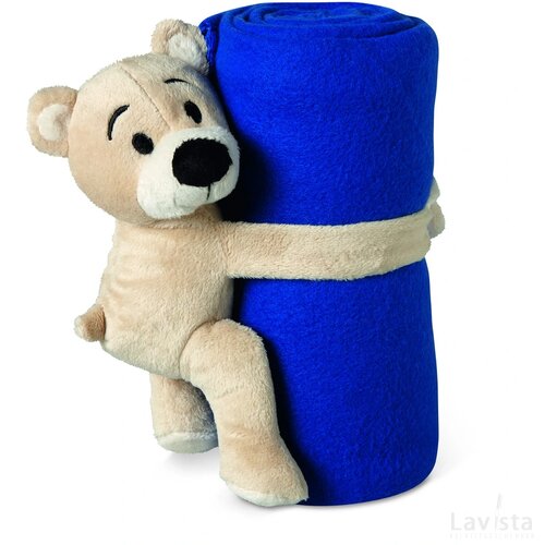Fleece deken met beer Manta blauw