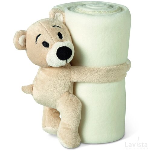 Fleece deken met beer Manta wit