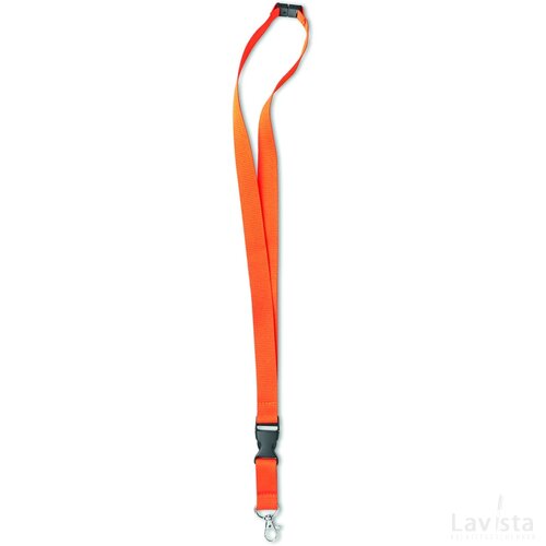 Lanyard, metalen haak. 20 mm Lany oranje