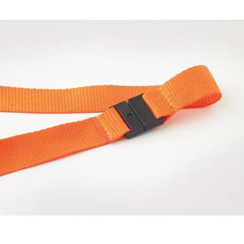 Lanyard, metalen haak. 20 mm Lany oranje