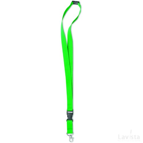 Lanyard, metalen haak. 20 mm Lany groen