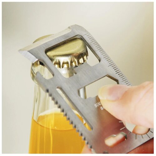 Creditcard multitool met 11 functies Zilver