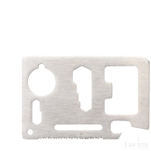Creditcard multitool met 11 functies Zilver