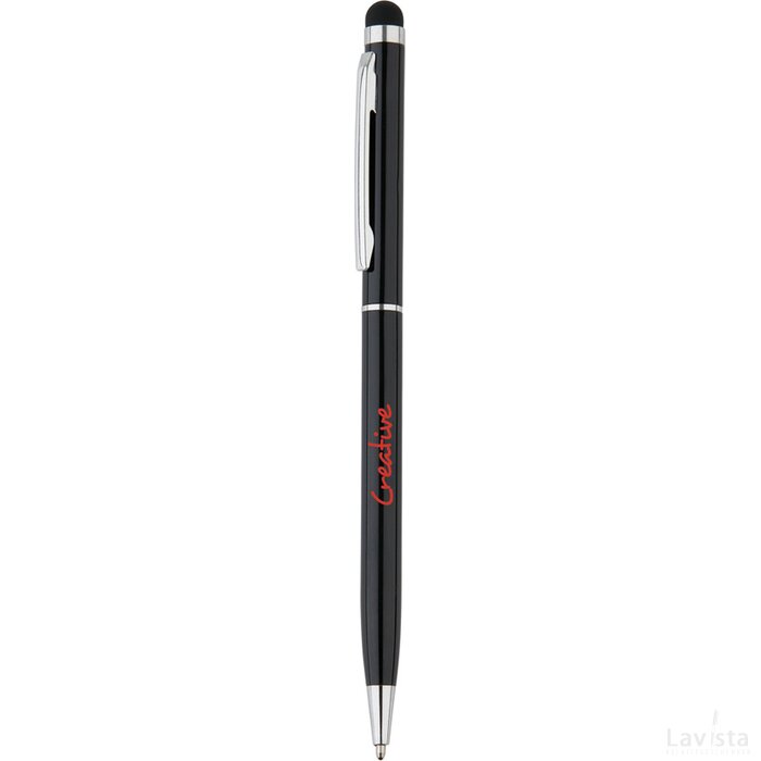 Aluminium touchscreen pen zwart