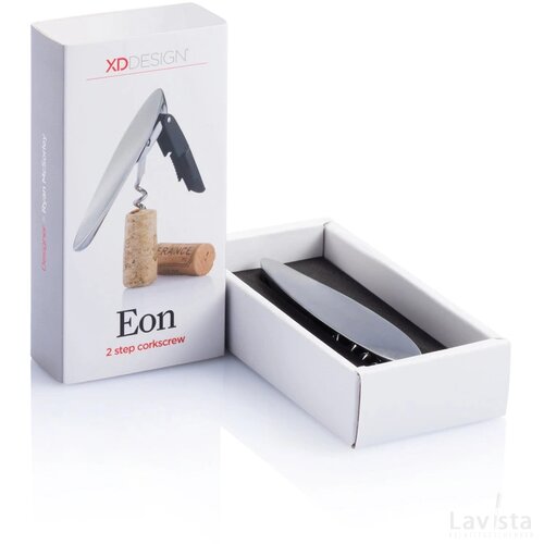 Eon tweetraps kurkentrekker zwart, zilver