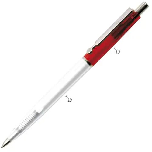 Balpen 925 DP transparant combinatie