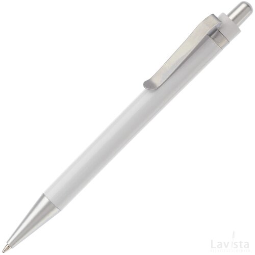 Balpen Antarctica metalen clip wit