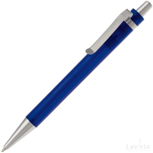 Balpen Antarctica metalen clip frosted donker blauw
