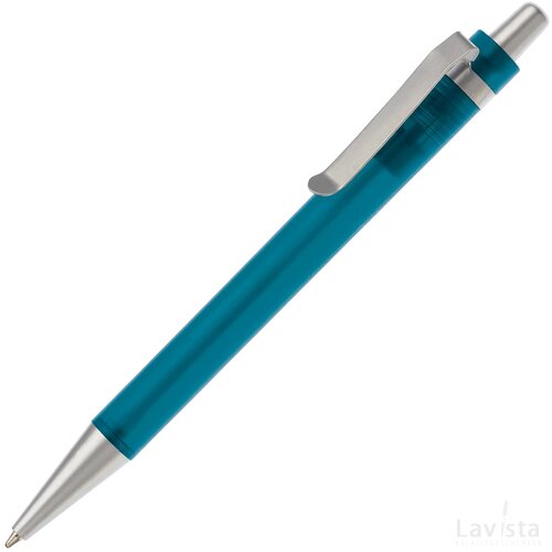 Balpen Antarctica metalen clip frosted licht blauw