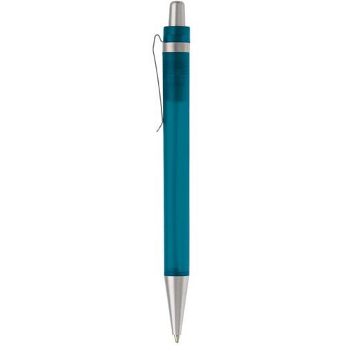 Balpen Antarctica metalen clip frosted licht blauw