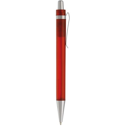 Balpen Antarctica metalen clip frosted rood