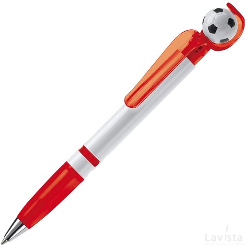 Balpen voetbal hardcolour rood