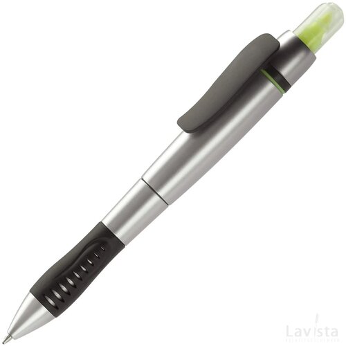 Balpen 2-in-1 hardcolour zilver / geel