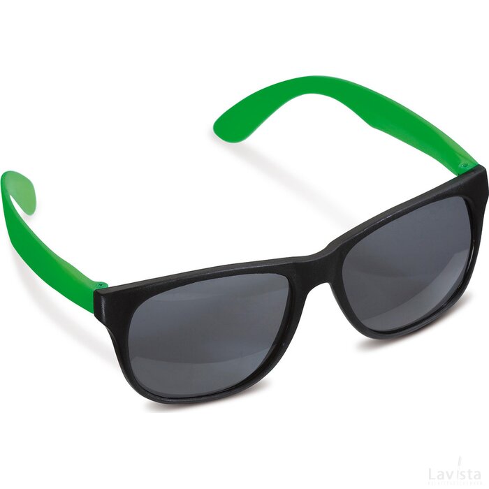 Zonnebril neon UV400 zwart / groen